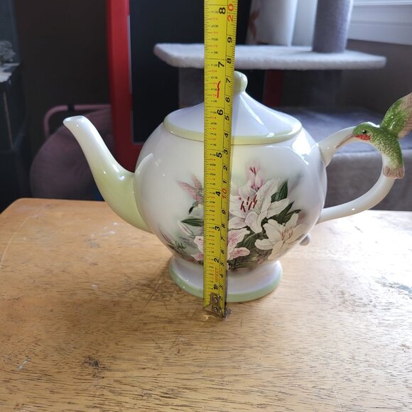 vintage Teleflora Gift teapot Lena Liu Hummingbird and Lilies Imperial Graphics - Picture 11 of 11